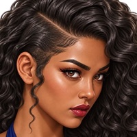 Personagem de cabelo cacheado escuro